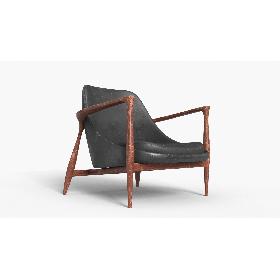 3D Elisabeth Chair Black Damaged